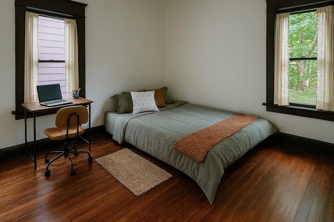 Queen sized bed and desk/chair included - 99 Custer St
