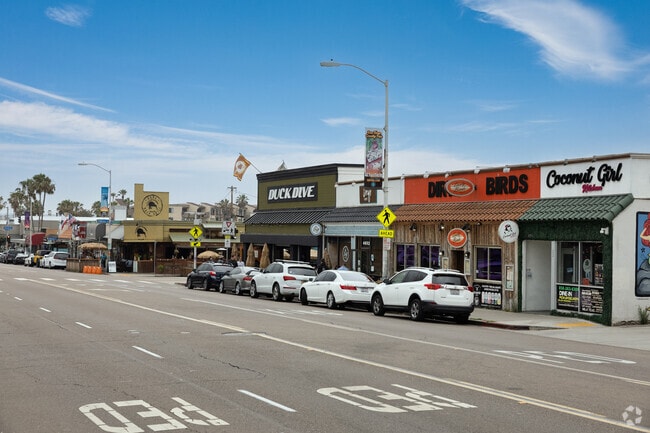 Bare Back Grill and Duck Dive are great food options steps from the shore in Pacific Beach.