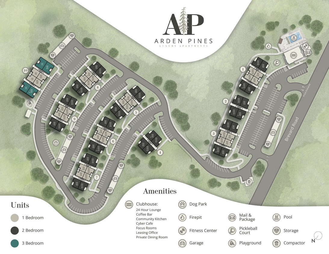 Arden Pines Site Plan - Arden Pines Luxury Apartments