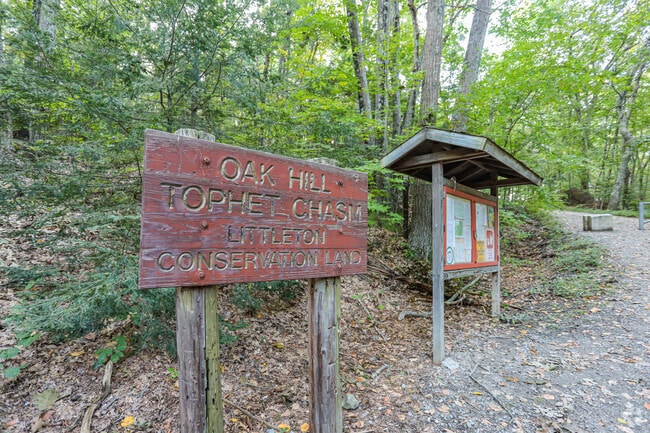 Enjoy a hike to the lookout rock at Oak Hill Conservation Land in Littleton.
