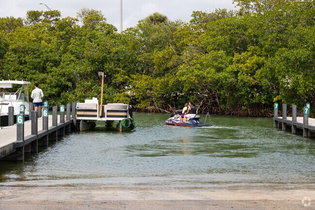 Jet skiing is available year-round around Treasure Island.