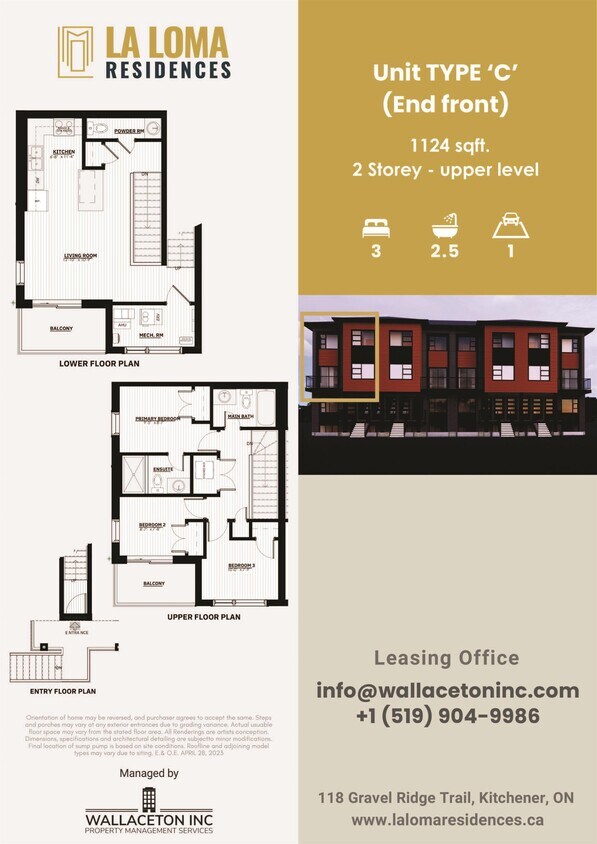 118 Gravel Ridge Trail, Kitchener, ON N2E 0B8 Townhouse for Rent in