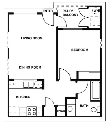 1BR/1BA - Woodcreek Terrace