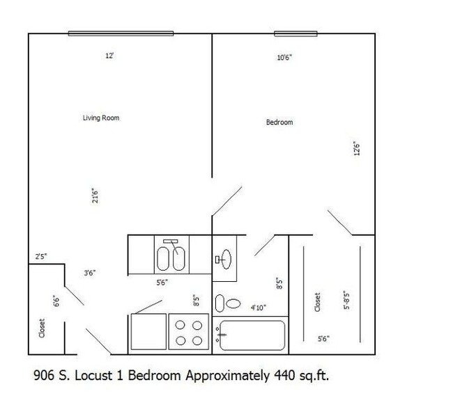 Floorplan - 906 S Locust St