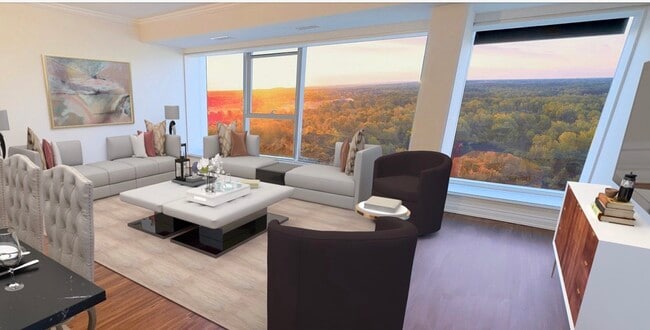 VIEWS! VIEWS! SUNSET TO SUNRISE! EXTRA WIDE APARTMENTS, WOOD FLOORS, WINDOW SEATS - 555 Luxury Apartments