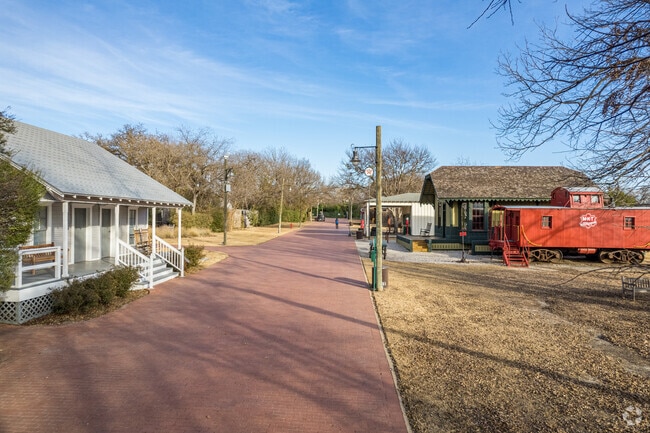 Stroll through the historic streets of the Farmers Branch Historic Park.