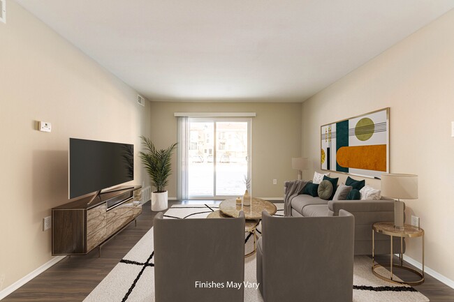 Magnolia Renovated Living Room - Bristol Square and Golden Gate Apartments