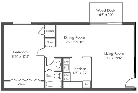 1BR/1BA - White Oaks Apartments