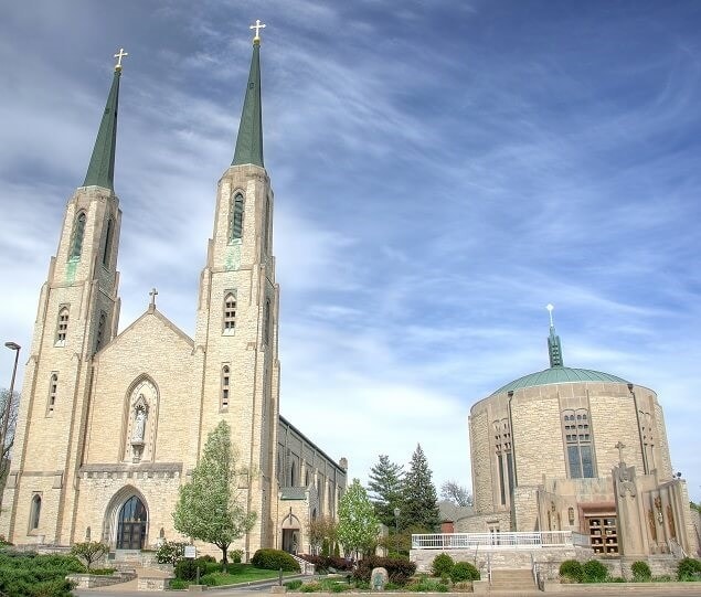 The historic Fort Wayne Cathedral was built in 1860