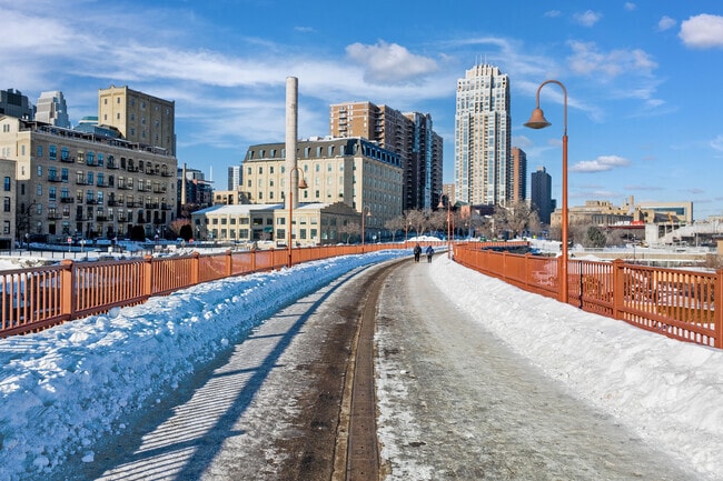 This bridge is safe for walking or riding your bike during any season.