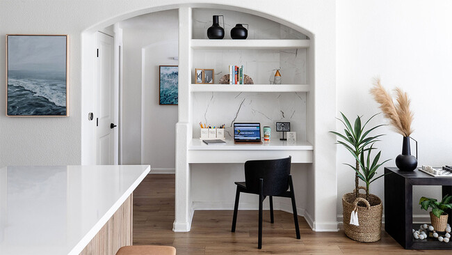 Apartment built-in desk. - Griffis Mission Valley