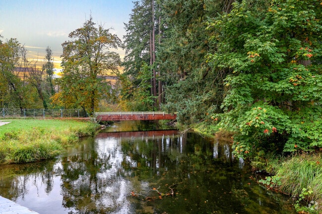 Enjoy the serene surroundings at Pioneer Park in Stayton.