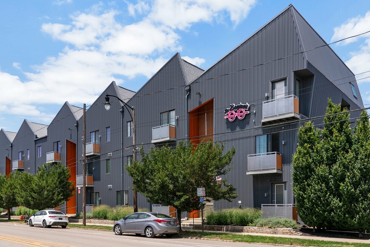 Modern apartment complex with unique architectural design - The Benjamin