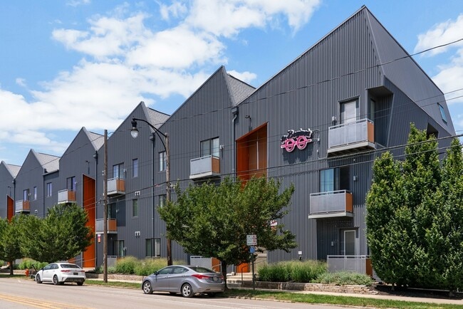 Modern apartment complex with unique architectural design - The Benjamin