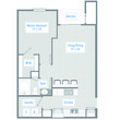 1 Bed, 1 Bath - 762 SF