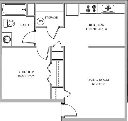 1HAB/1BA - Lebanon Properties Apartments