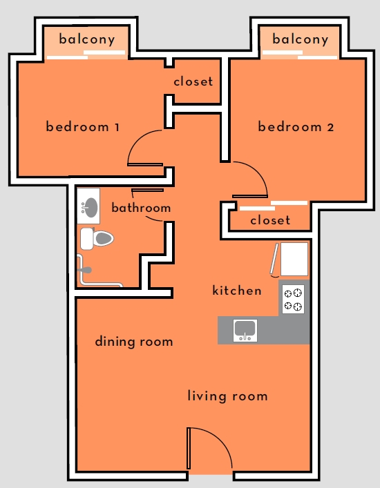 2BR/1BA - Manilla Terrace Apartments