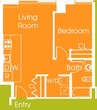 1 Bed 1 Bath (642 sq ft)