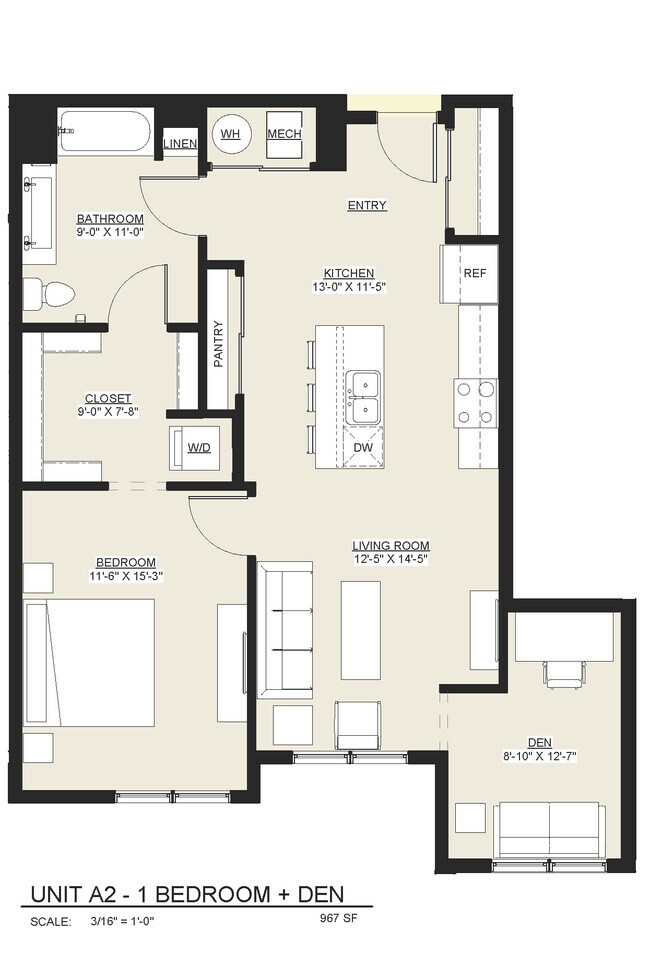 Plano de planta - Freewheel Apartments