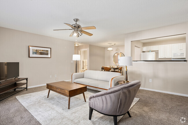 2BR, 2BA - 1232SF - Living Room - Chapel Creek Apartments