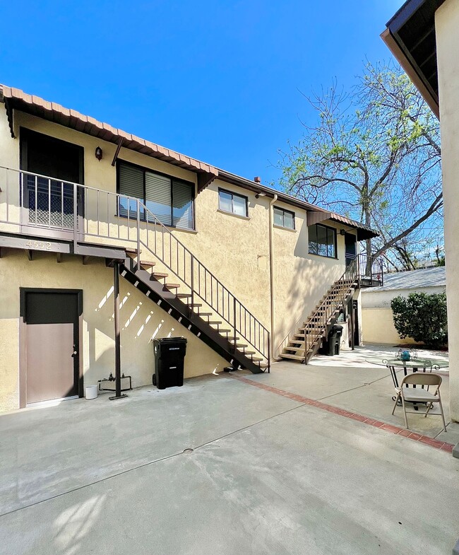 Exterior of Back Duplex - available apartment is on the right - 4550 Vista del Monte Ave