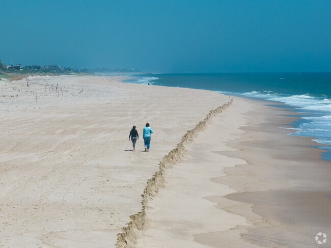 Local residents love to stroll down the peaceful beaches in Bridgehampton.