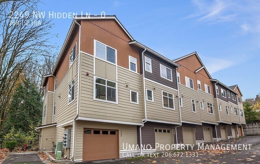 2249 NW Hidden Ln, Issaquah, WA 98027 Townhome Rentals in Issaquah WA