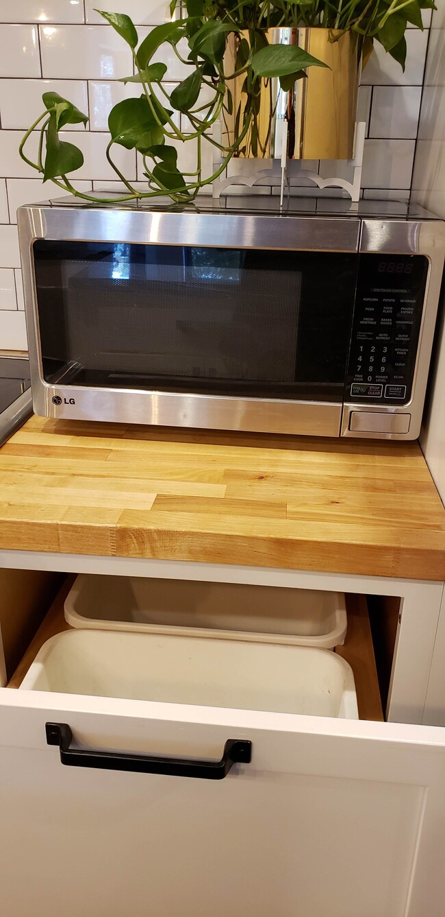 Kitchen cabinets include built ins for trash, recycling and kitchen pots and pans - 1330 Maryland Ave NE