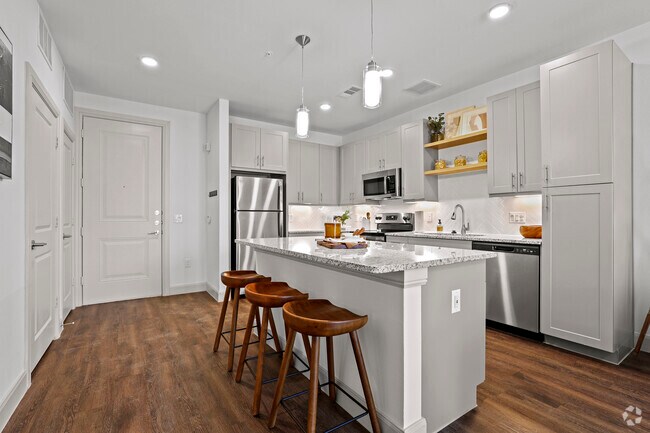 1HAB, 1BA - 707SF (A1) - Cocina - Park Hill