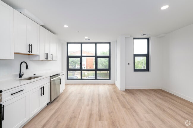 2BR, 1BA – 798SF - Living Room/Kitchen - 5702-5708 Georgia Ave NW