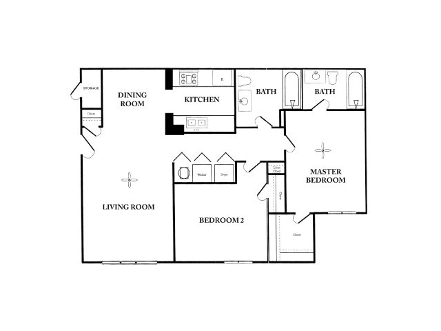 Plano de planta - Edgewood Park Apartments