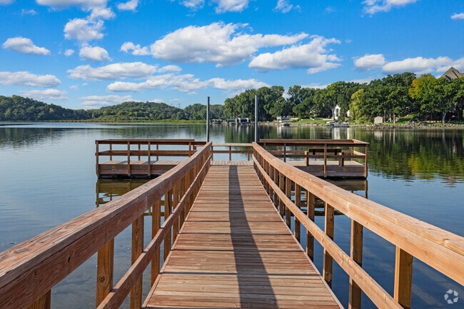 Residents enjoy fishing at the Bryant Lake Regional Park pier located in Eden Prairie, MN.