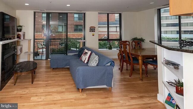 Living, Dining, Fireplace, TV, Balcony - 1200 N Hartford St