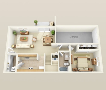 3HAB/2BA con garaje. - Pondfield Apartments