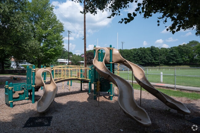 Sit and watch your kids play at the Kelleher Field Playground in Marlborough.