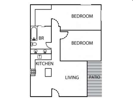 2BR/1BA - Delta Arms Apartments