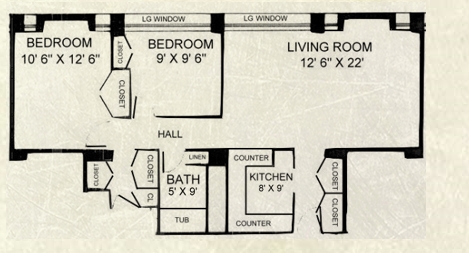 2BR/1BA - Longwood Galleria Apartments