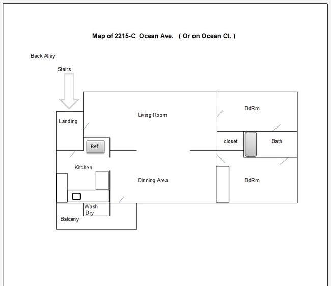 Map & Floor plan - 2213 Ocean Ave