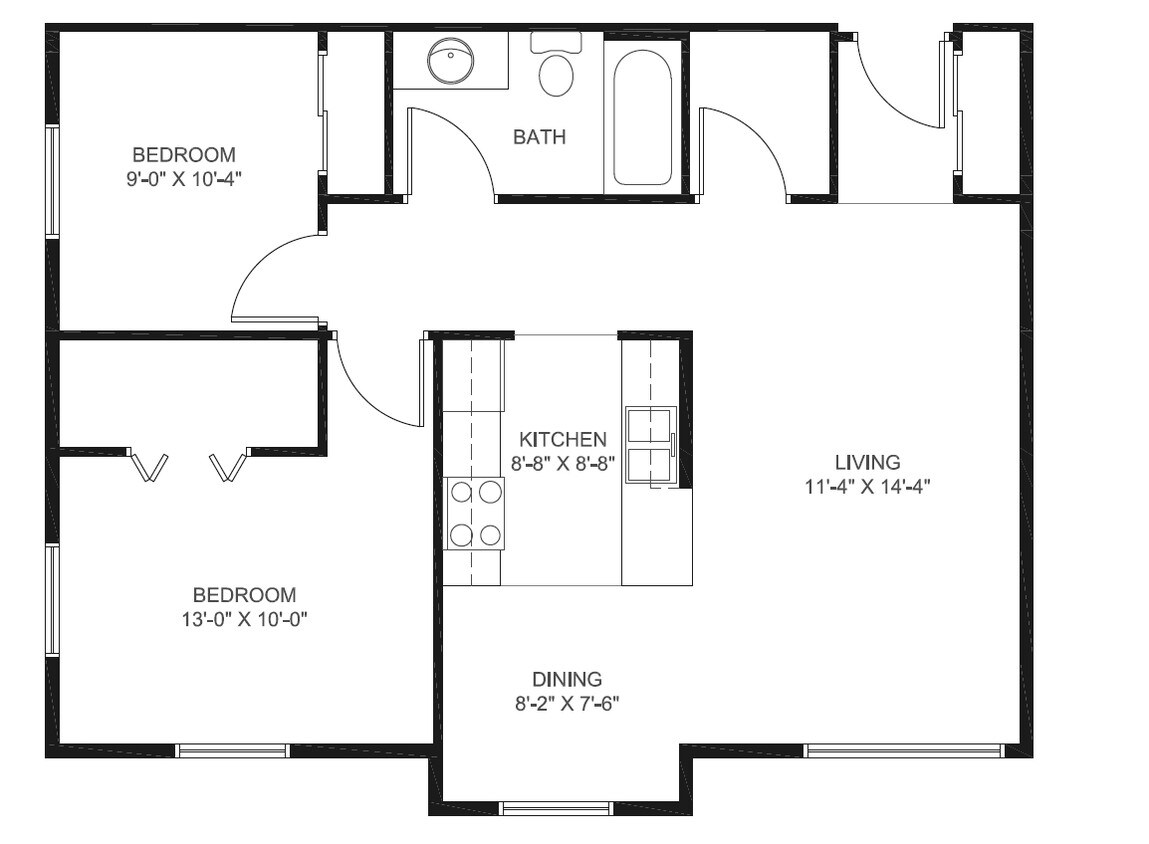 2HAB/1BA - South Briar Apartments