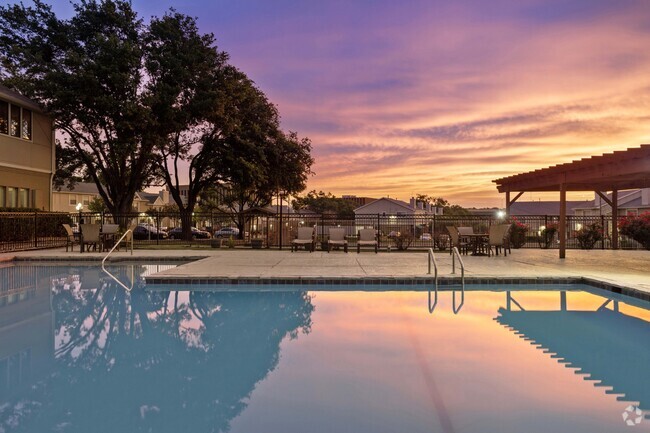 Pool-Side View at Chevy Chase in Austin, TX 78752 - Chevy Chase