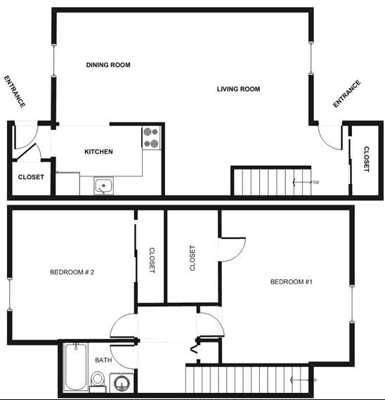 2HAB/1BA - Hickory Ridge I & II