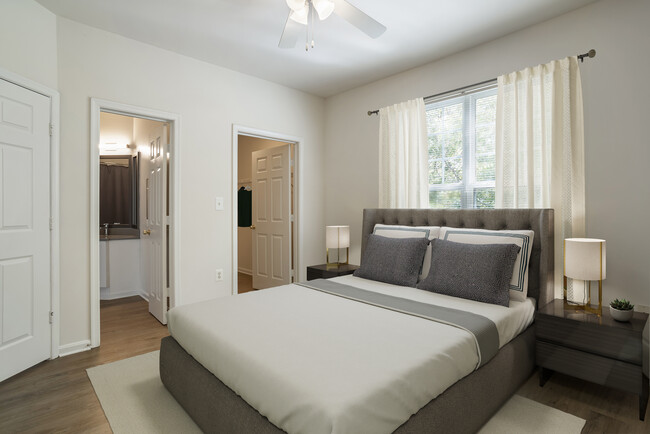 Renovated Package II bedroom with hard surface flooring - Avalon Reston Landing