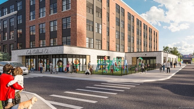 Rendering of early childhood development center on 1st floor - The Elex