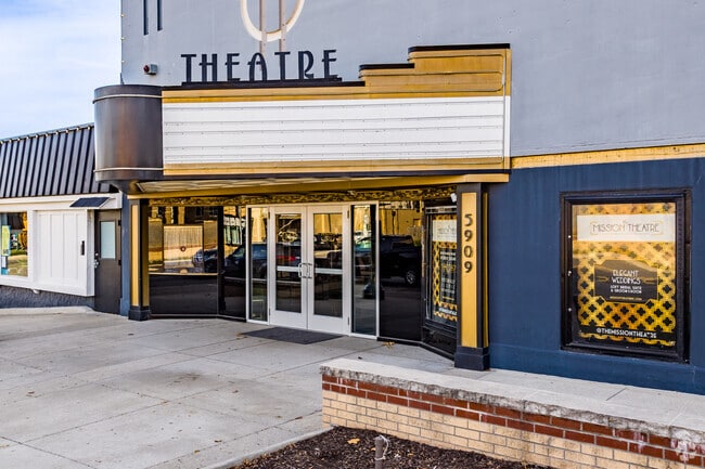 Rotary Plaza is home to the historic Mission Theater.