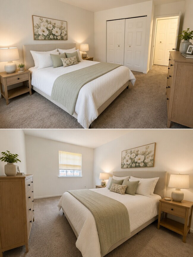 Dos habitaciones del mismo tamaño - Fountain Court Townhomes