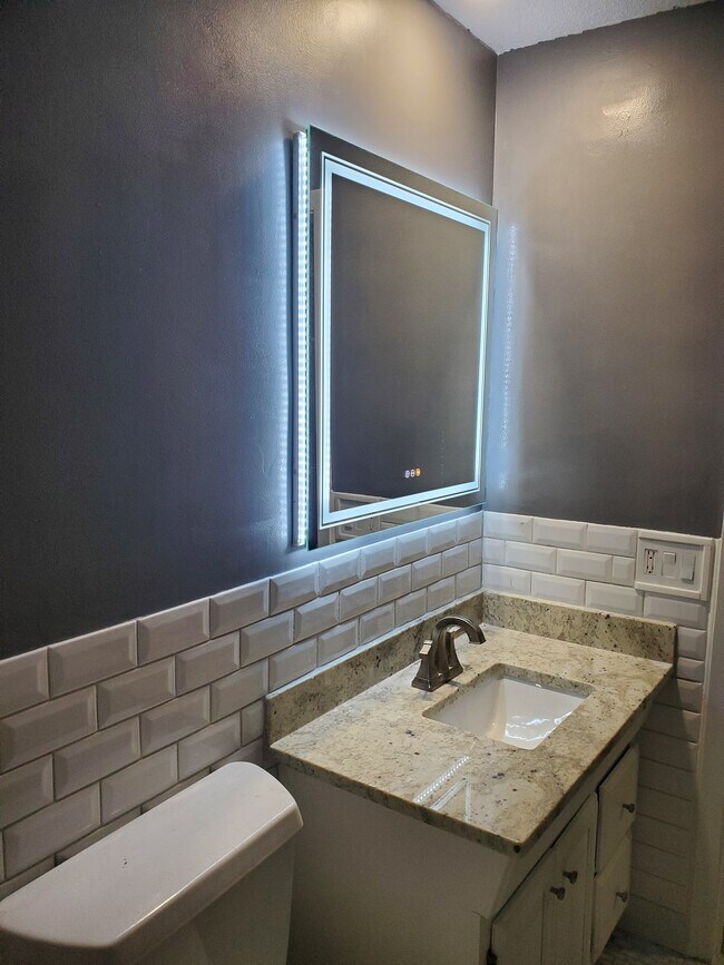 LED changeable color bathroom mirror - 4575 W 80th Street Cir