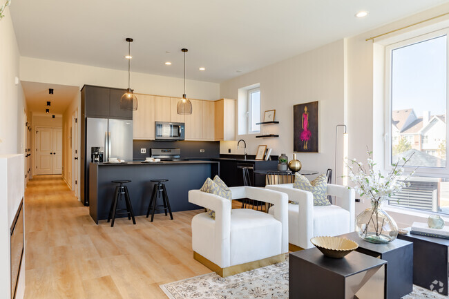 2BR 2BA - Kitchen/Dining/Living - Lakeland Lofts Luxury Apartments