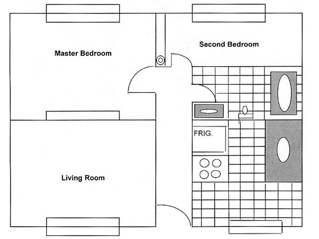 Plano de planta n.º 2 - Evergreen Court Apartments