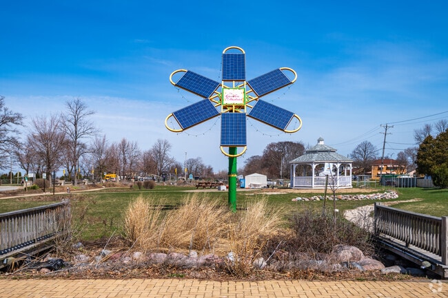 Residents can check out Tippecanoe's Neighborhood Garden Solar Flower.