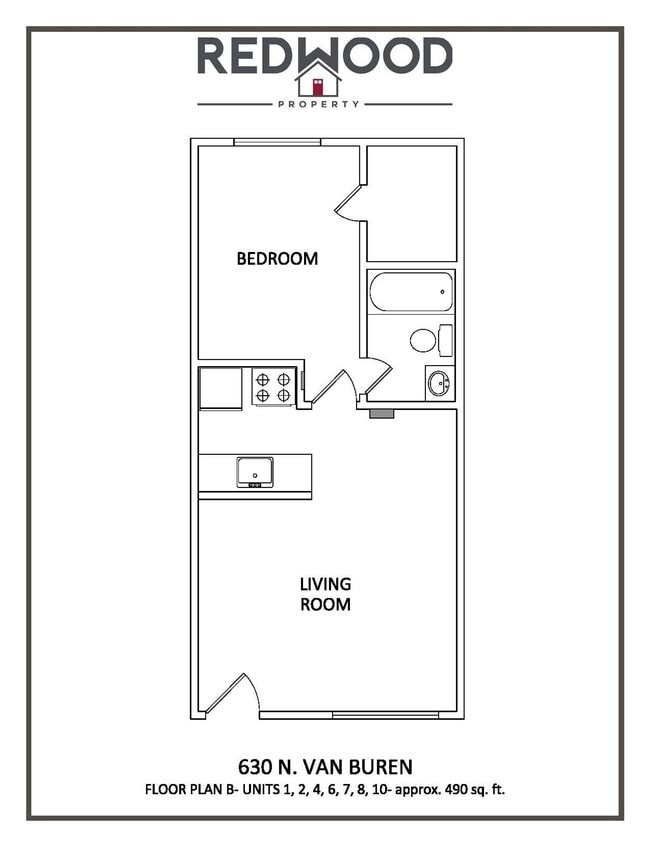 Floorplan - 630 N Van Buren